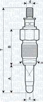 Свеча накаливания (накала) Magneti Marelli. Артикул 062900056304