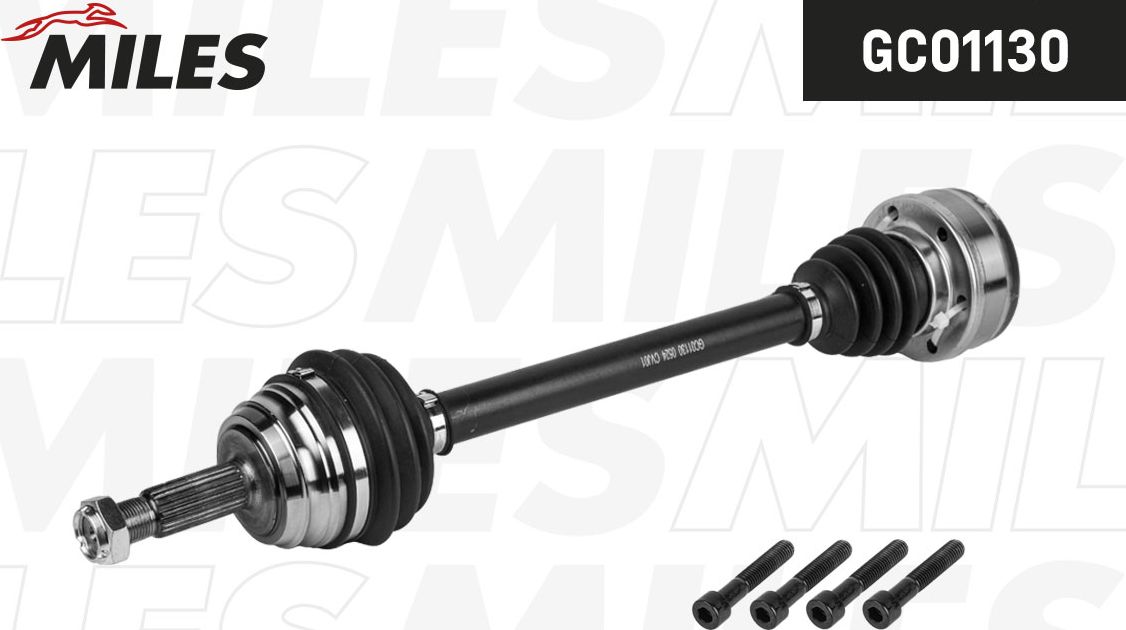 Полуось (привод в сборе, приводной вал) Miles. Артикул GC01130