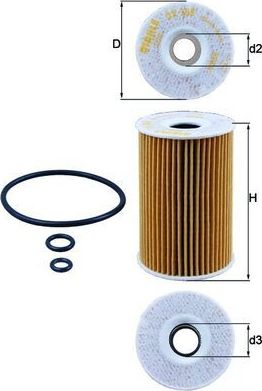 Масляный фильтр Mahle. Артикул OX 388D