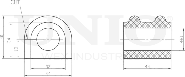 Втулка стабилизатора (Unio). Артикул RMP-10155