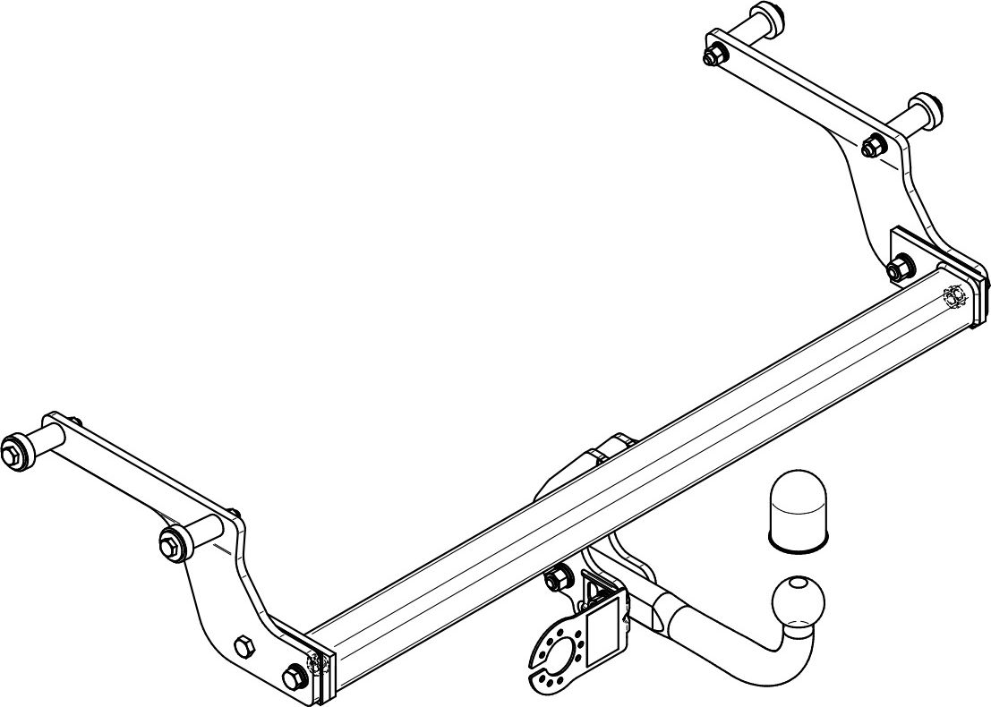 Фаркоп Steinhof для Nissan Terrano III 2014-2022. Артикул D-014