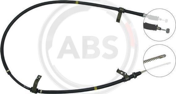 Трос ручника (тросик ручного тормоза) ABS. Артикул K14318