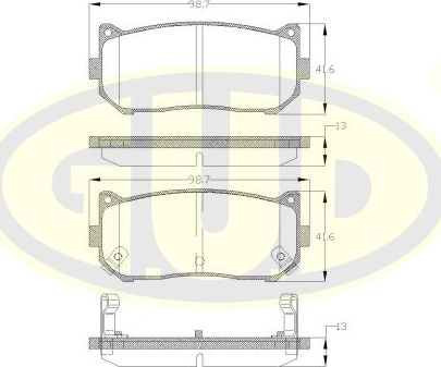 Тормозные колодки G.U.D.. Артикул GBP880170