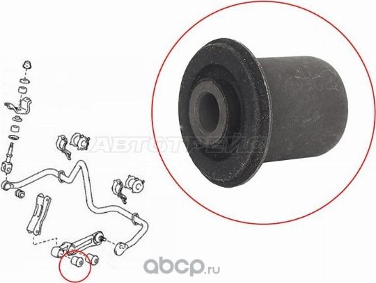 Сайлентблок задней левой тяги стабилизатора наруж (SAT). Артикул ST4884960090