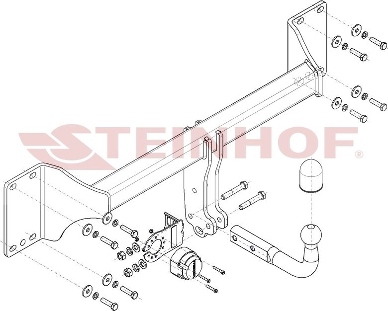 Фаркоп Steinhof для Audi e-tron (GEN), e-tron Sportback (GEA) 2018-2026. Артикул A-119
