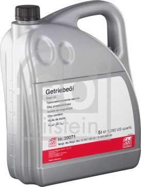 Масло в МКПП (трансмиссионное) Febi Bilstein желтое (5 л) для Volkswagen Jetta VI 2010-2019. Артикул 39071