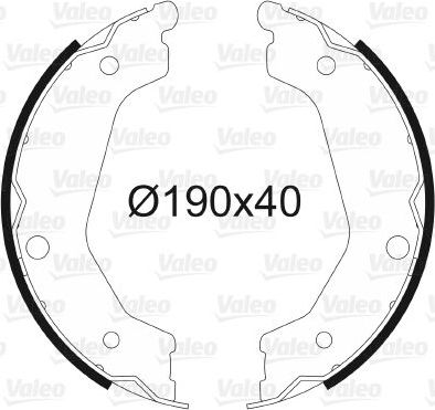 Тормозные колодки (стояночная тормозная система) Valeo. Артикул 564184