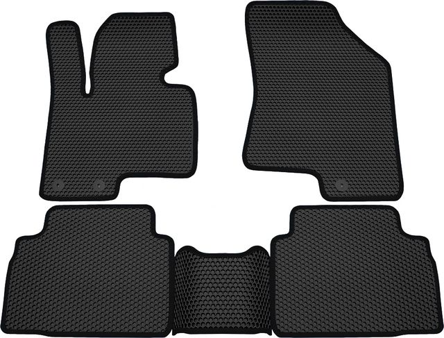 Коврики Rezkon EVA Соты для салона Hyundai ix35 I 2010-2015 Черный кант. Артикул 9120040101