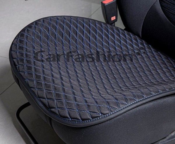 Накидки универсальные CarFashion Palermo Mini на передние сидения авто, цвет Черный/Синий/Черный. Артикул 23043