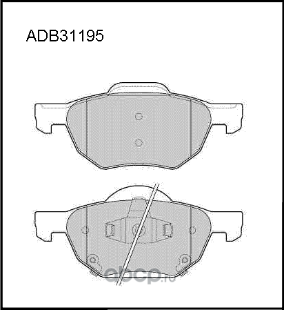 Колодки тормозные дисковые | перед | (Allied Nippon). Артикул ADB31195