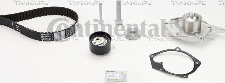 Помпа (водяной насос) с комплектом ремня ГРМ ContiTech для Nissan Qashqai I 2008-2013. Артикул CT1035WP3