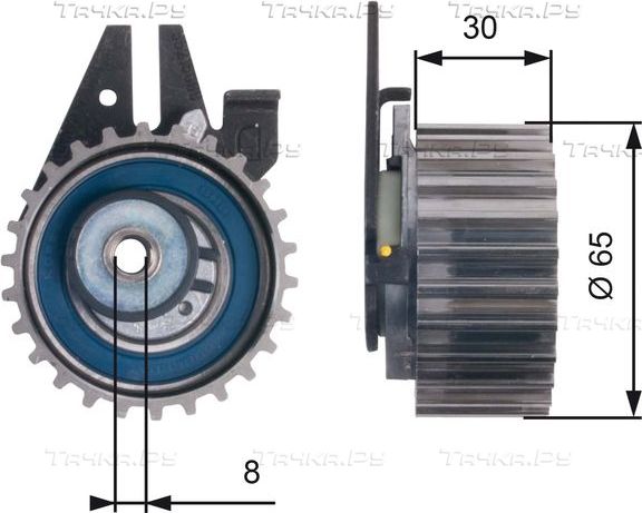 Натяжной ролик (натяжитель) ремня ГРМ Gates PowerGrip®. Артикул T43211