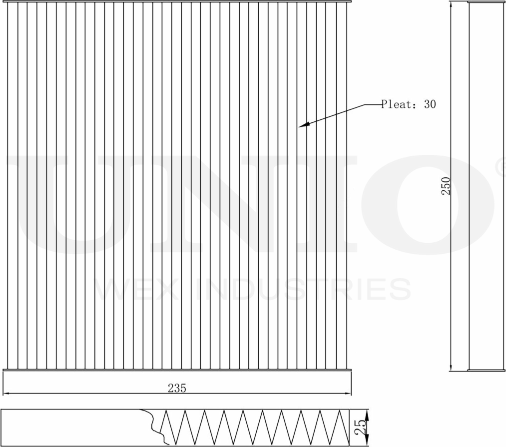 Фильтр салона (Unio). Артикул FLT-40008C