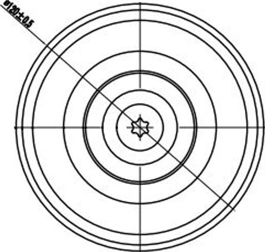 Направляющий (ведущий) ролик приводного поликлинового ремня Trialli. Артикул CM 5672