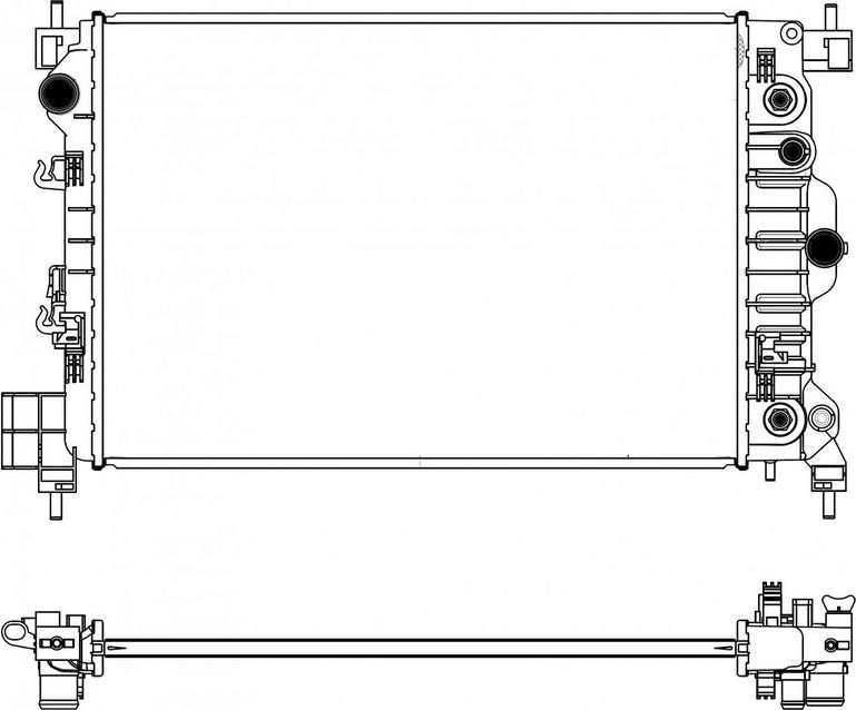 Радиатор охлаждения двигателя Sakura. Артикул 3081-2003