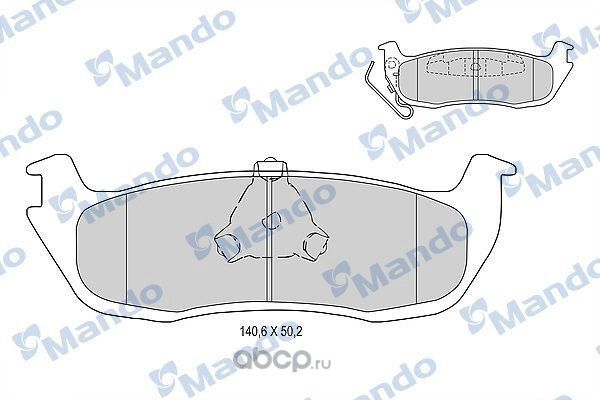 Колодки тормозные MERCEDES ML (W230),ML (W430) задние (4шт.) MANDO. Артикул MBF015661