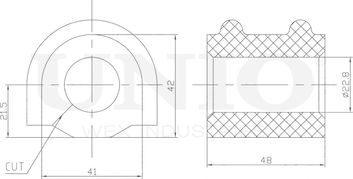 Втулка стабилизатора (Unio). Артикул RMP-10093