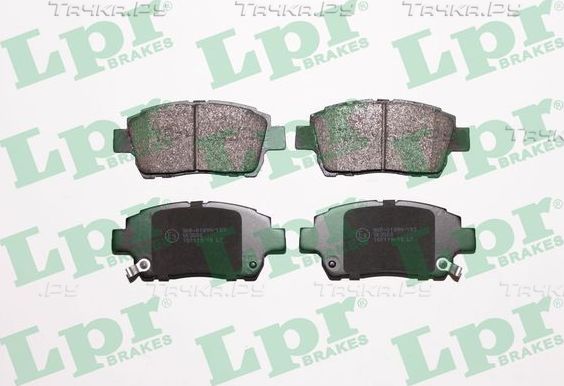 Тормозные колодки LPR передние для Toyota Corolla E110 2000-2002. Артикул 05P1003