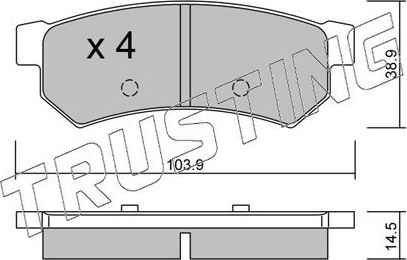 Тормозные колодки Trusting. Артикул 863.0