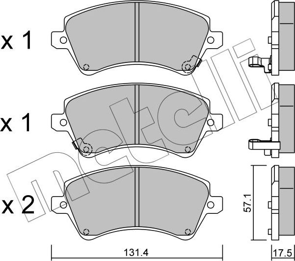 Тормозные колодки Metelli. Артикул 22-0446-0