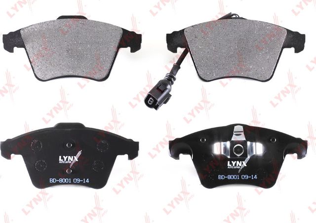 Тормозные колодки LYNXauto передние для Volkswagen Multivan T5 2003-2015. Артикул BD-8001