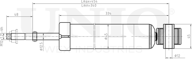 Амортизатор подвески (Unio). Артикул SAB-10687