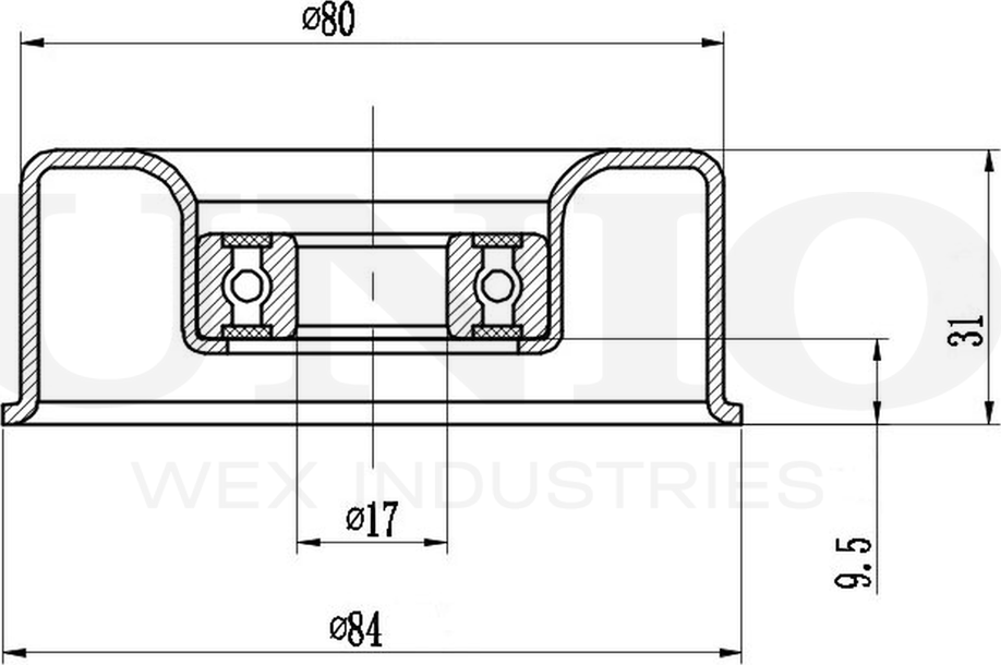 Ролик поликлинового ремня натяжной (Unio). Артикул TNS-10183