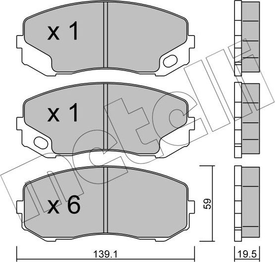 Тормозные колодки Metelli. Артикул 22-0910-0