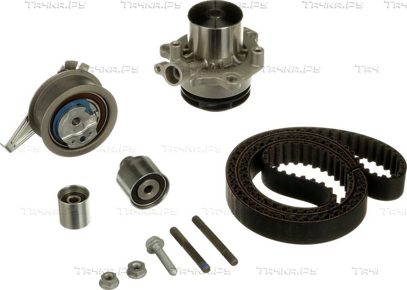 Помпа (водяной насос) с комплектом ремня ГРМ Gates PowerGrip™ для Volkswagen Passat B8 2014-2026. Артикул KP35678XS