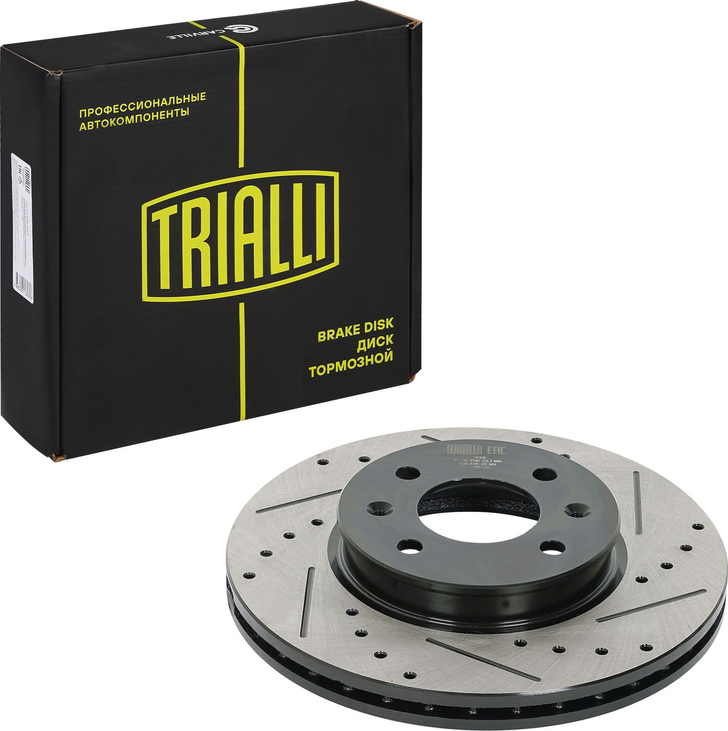 Диск тормозной HYUNDAI/KIA ACCENT III/VERNA/RIO II 05- перед. (Trialli). Артикул DF103S