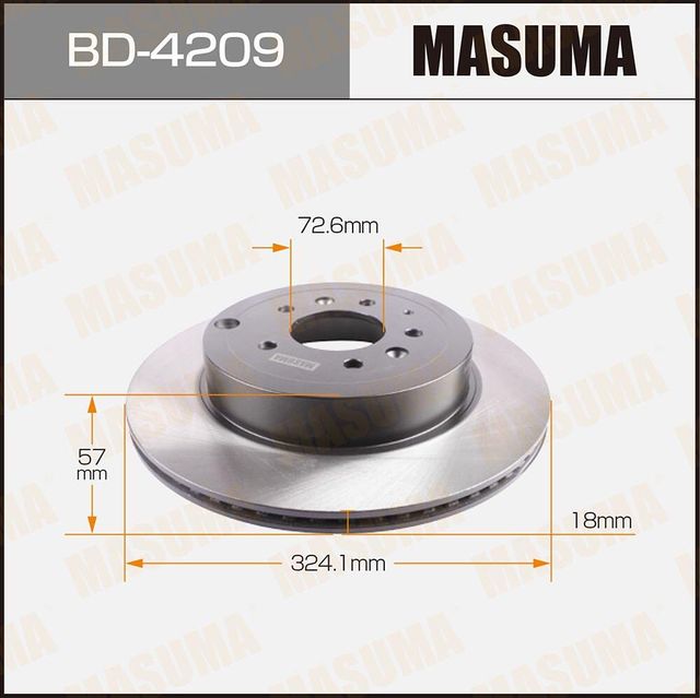 Тормозной диск Masuma. Артикул BD-4209