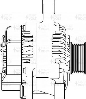 Генератор StartVOLT для Toyota Auris I 2007-2012. Артикул LG 1903