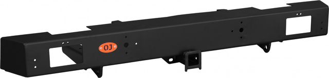 Бампер силовой OJ задний (проёмы под штатные фонари, упоры под реечный домкрат, буксирные проушины, кронштейн 50х50) для УАЗ Hunter 2003-2026. Артикул 03.412.10