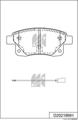 Тормозные колодки MK Kashiyama. Артикул D20219MH
