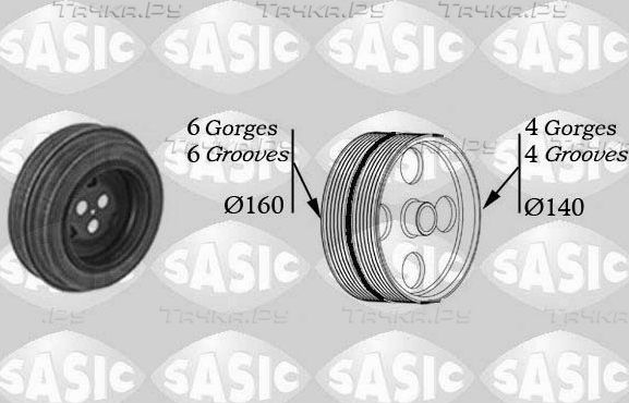 Шкив коленвала Sasic для Peugeot Boxer III 2006-2026. Артикул 2150028