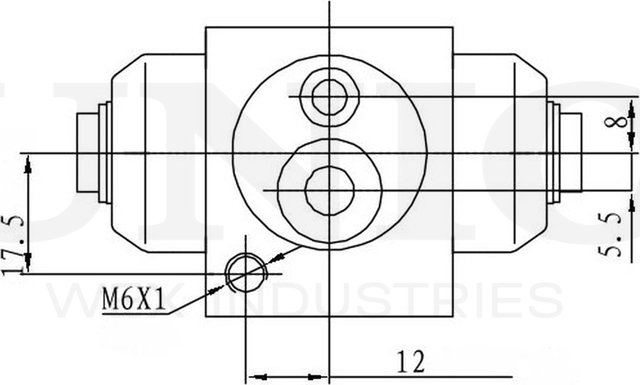Цилиндр тормозной рабочий (Unio). Артикул BRC-20560