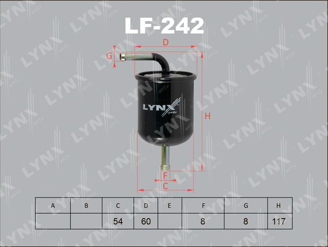 Топливный фильтр LYNXauto. Артикул LF-242