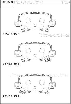 Тормозные колодки Asimco передние для Honda Civic VIII 2005-2011. Артикул KD1533