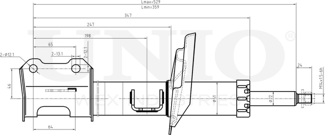Амортизатор подвески (Unio). Артикул SAB-10098
