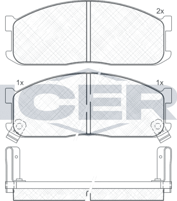 Тормозные колодки Icer передние для Kia Bongo IV 2003-2026. Артикул 140690