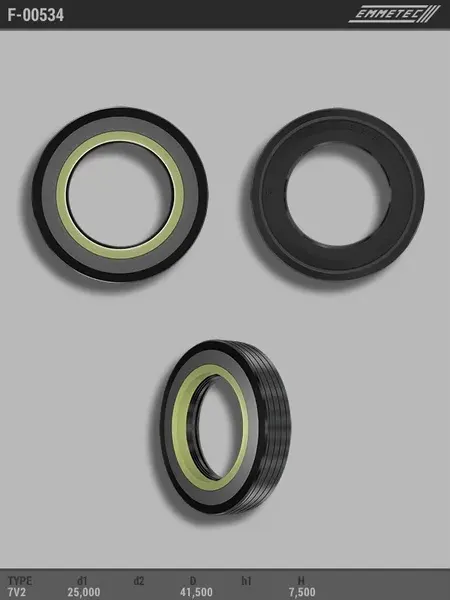 Сальник 25,00/41,50*7,50 тип 7V2 (Emmetec). Артикул F00534