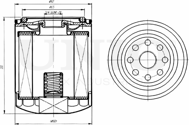 Фильтр масляный (Unio). Артикул FLT-20060