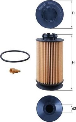 Масляный фильтр Mahle. Артикул OX 1175D