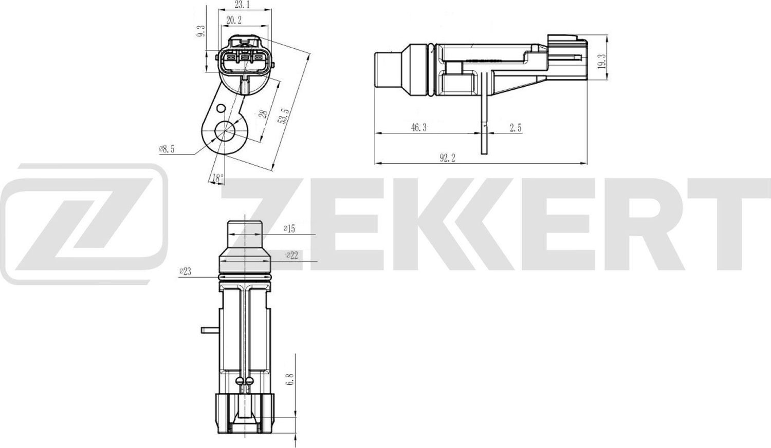 Датчик положения коленвала Zekkert. Артикул SE-4091