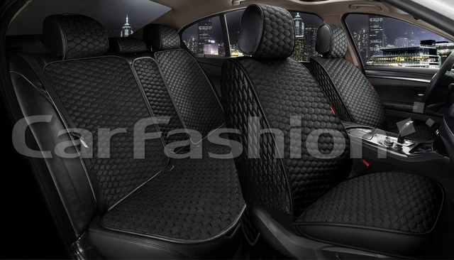 Накидки универсальные CarFashion Sota Plus для авто, цвет Черный/Черный/Черный. Артикул 22664
