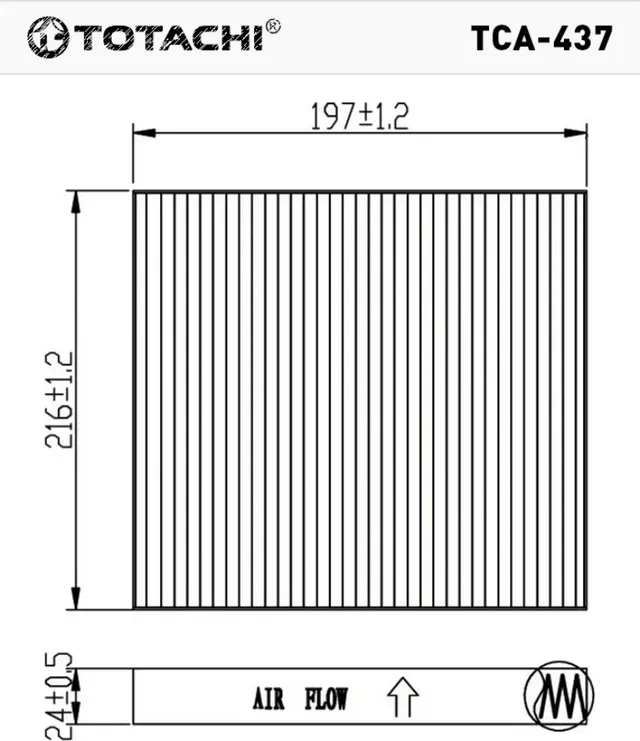 Фильтр салонный (Totachi). Артикул TCA437