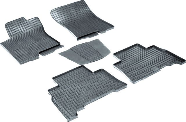 Коврики резиновые Seintex с узором сетка для салона Toyota Land Cruiser Prado 150 2009-2026. Артикул 81774