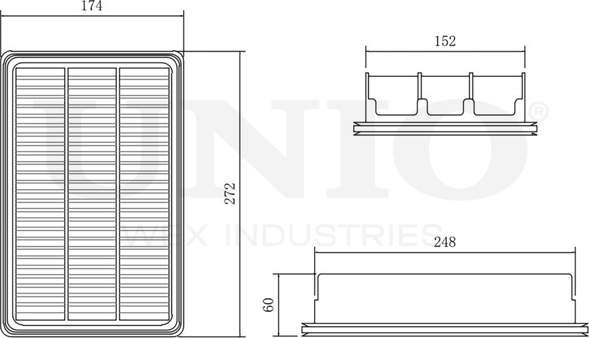 Фильтр воздушный (Unio). Артикул FLT-10181
