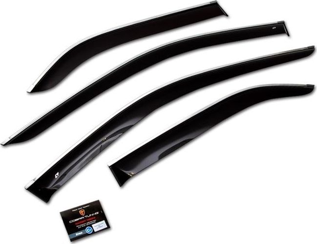 Дефлекторы Cobra Tuning для окон с хром. молдингом Audi A6 С8 седан 2018-2026. Артикул A14718CR