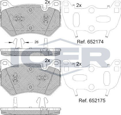 Тормозные колодки Icer. Артикул 182385
